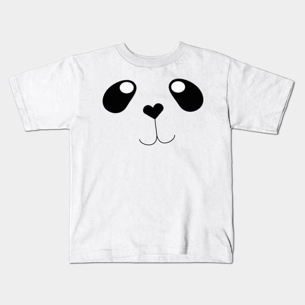 Cute panda Kids T-Shirt by Robyn's T shop